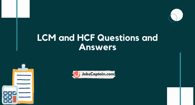 LCM and HCF Questions and Answers Pdf