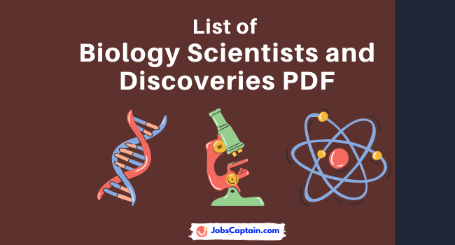 List of Biology Scientists and Discoveries PDF