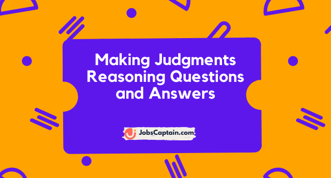 Making Judgments Reasoning Questions and Answers Pdf