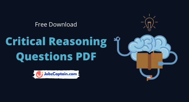 Critical Reasoning Questions and Answers PDF
