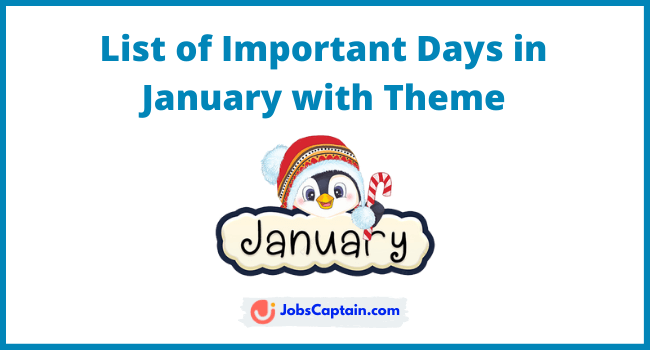 List of Important Days in January