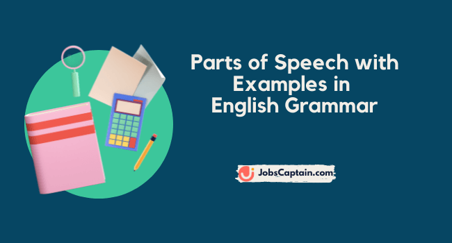 Parts of Speech with Examples Pdf