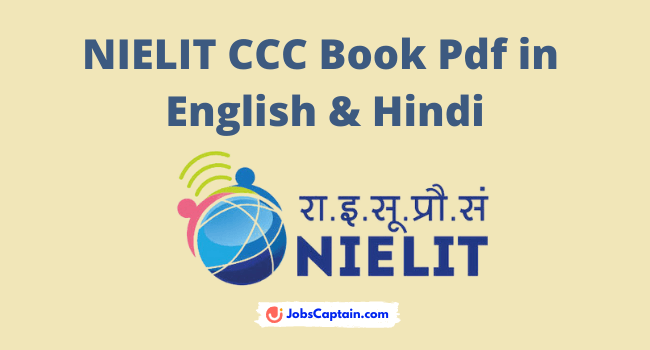 NIELIT CCC Book Pdf in English & Hindi