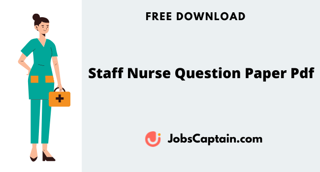 Staff Nurse Question Paper Pdf