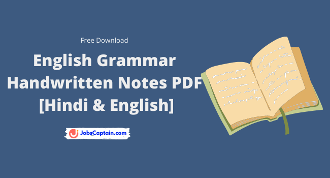 English grammar handwritten notes pdf