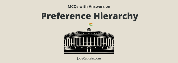 MCQ On Preference Hierarchy