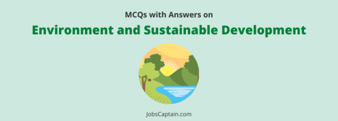 MCQ On Environment And Sustainable Development: Environment And Ecology ...