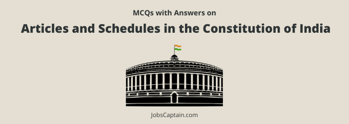 MCQ on article and schedules