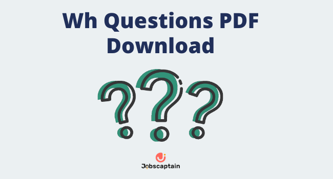 Wh Questions PDF Download