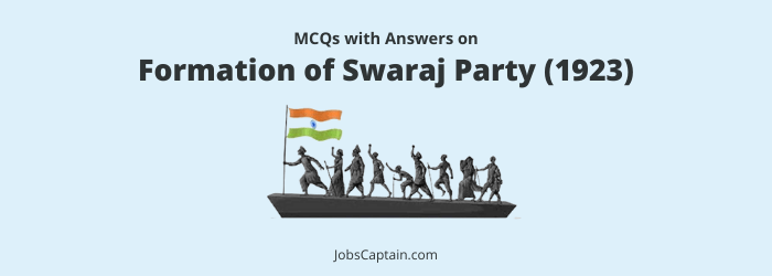 mcq on Swaraj Party