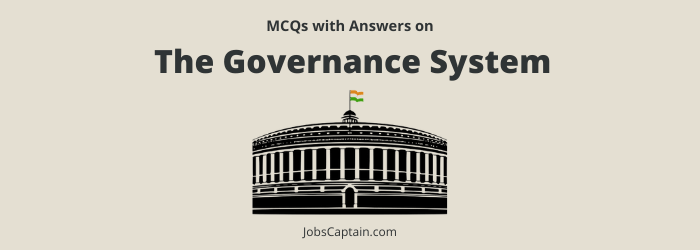 mcq on indian governance system