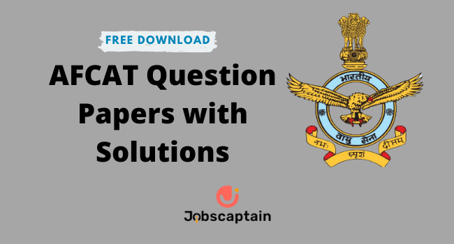 AFCAT Question Papers with Solutions