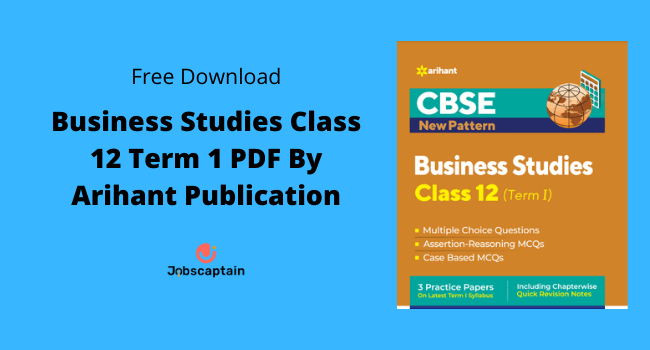Arihant Business Studies Class 12 Term 1 PDF