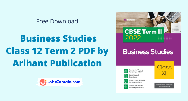 Arihant Business Studies Class 12 Term 2 PDF