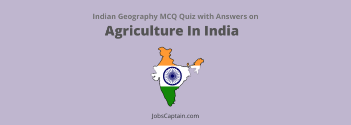 MCQs On Agriculture In India