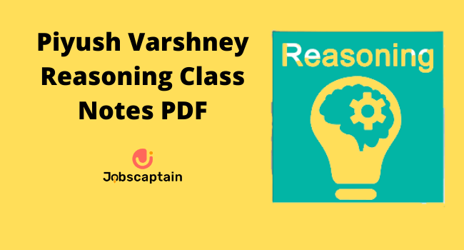Piyush Varshney Reasoning Class Notes PDF
