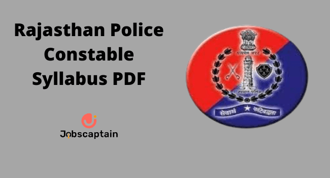 Rajasthan Police Constable Syllabus PDF