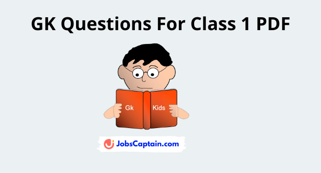 GK Questions For Class 1 PDF