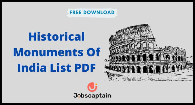 Monuments Of India List PDF