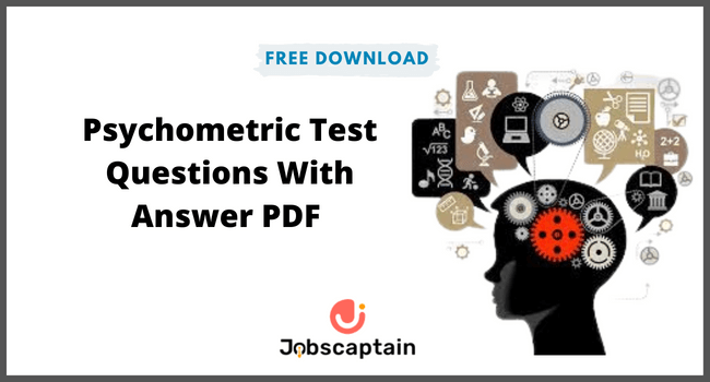 Psychometric Test Questions With Answer PDF