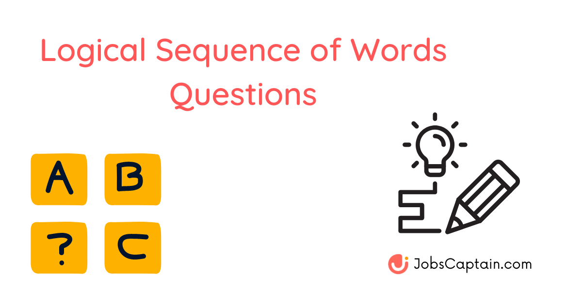 Logical Sequence of Words Questions PDF